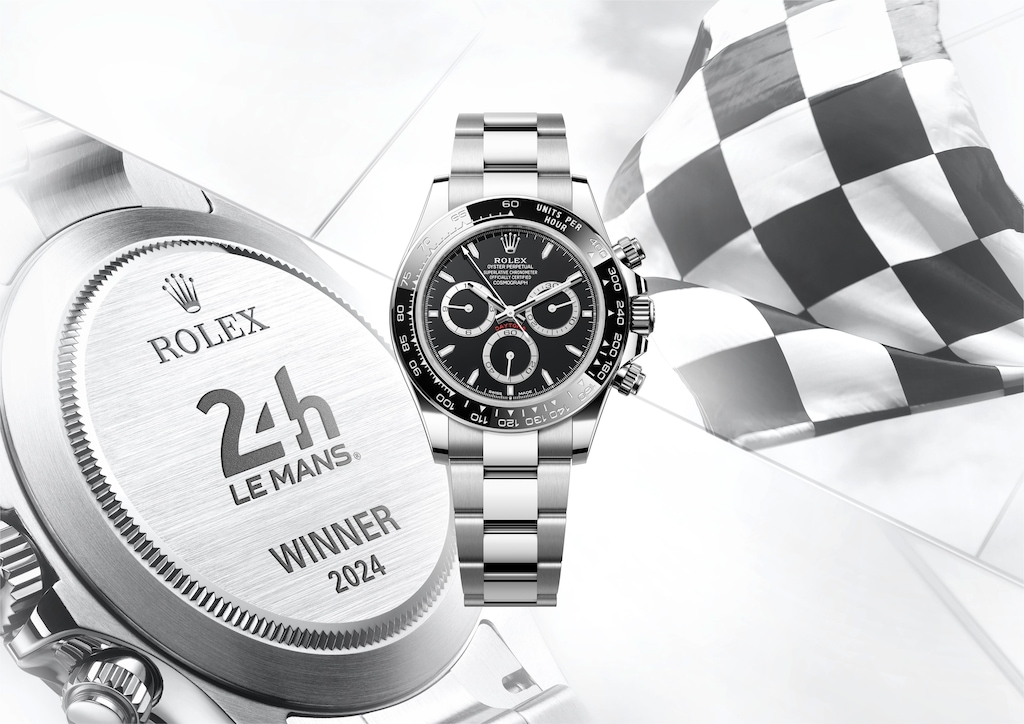 2024年利曼24小時耐力賽（24 HOURS OF LE MANS）獲勝車手將獲得鐫刻特殊字樣的OYSTER PERPETUAL COSMOGRAPH DAYTONA（蠔式恒動宇宙計型迪通拿）腕錶 ©Rolex／JVA Studios